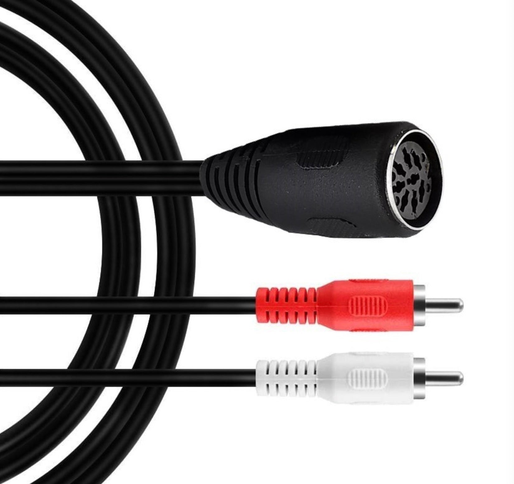 8 Pin Din Female to 2 RCA Male Y Audio Cable for Musical instrument