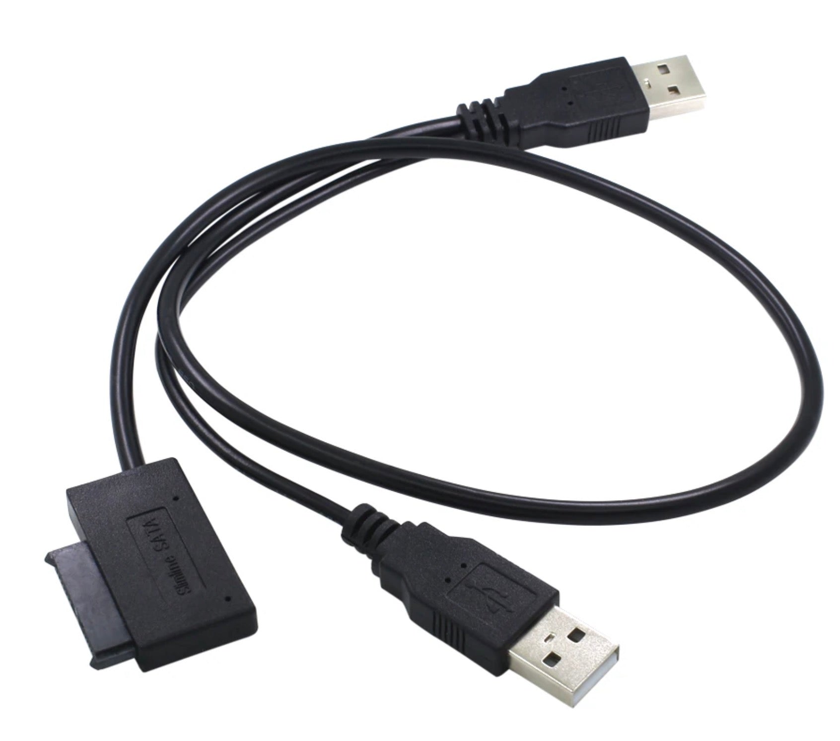 USB 2.0 to SATA II 6+7 13Pin Converter with External USB Power Supply Cable