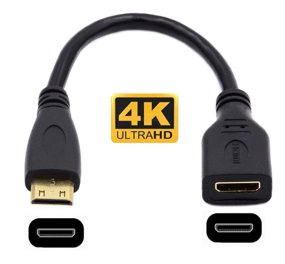 Mini HDMI Type-C Socket Female to Mini HDMI Male Extension Cable 4K 1080P