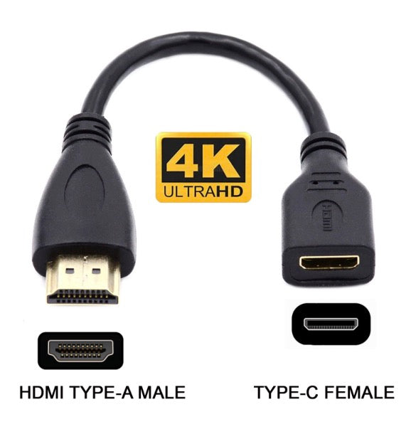 HDMI Male to Mini HDMI Female Extension Cable 4K 1080P