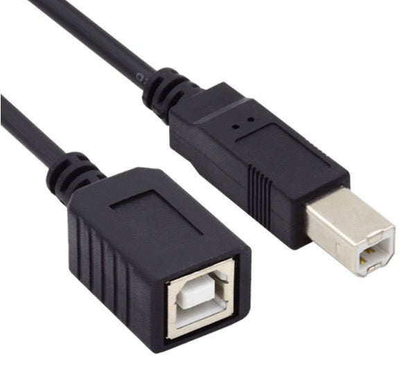 USB 2.0 B Type Male to Female Printer Extension Cable 0.2m