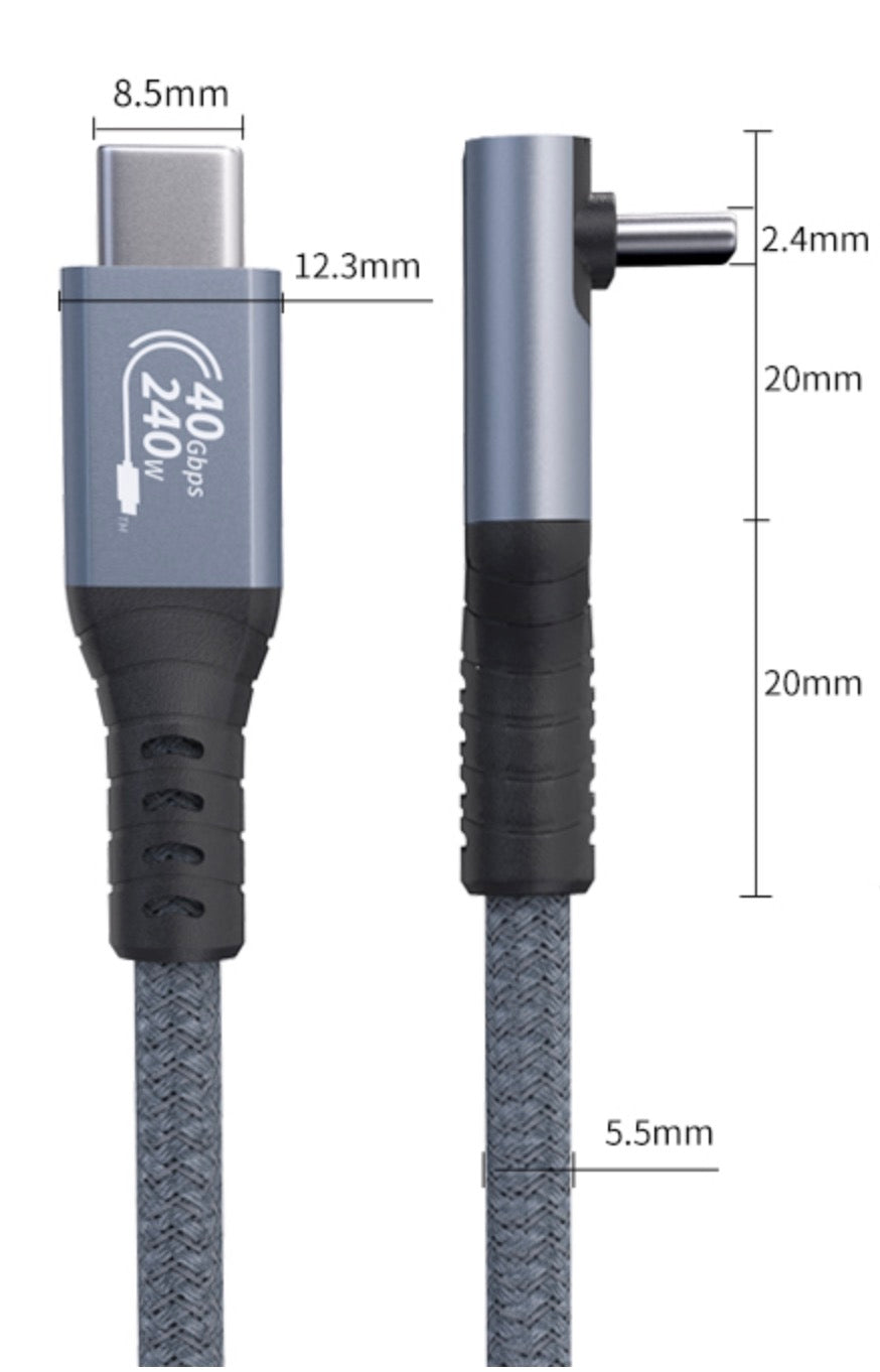 USB-C to USB-C USB 4.0 Cable 40Gbps 8K PD3.1 5A 240W 1m