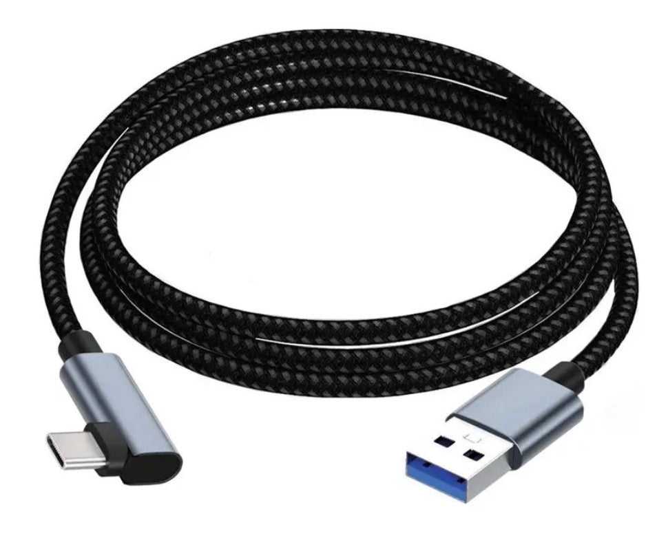 USB 3.0 (Type-A) Male to USB 3.1 (Type-C) 5GB Data Charging Angled Cable 5V 2A