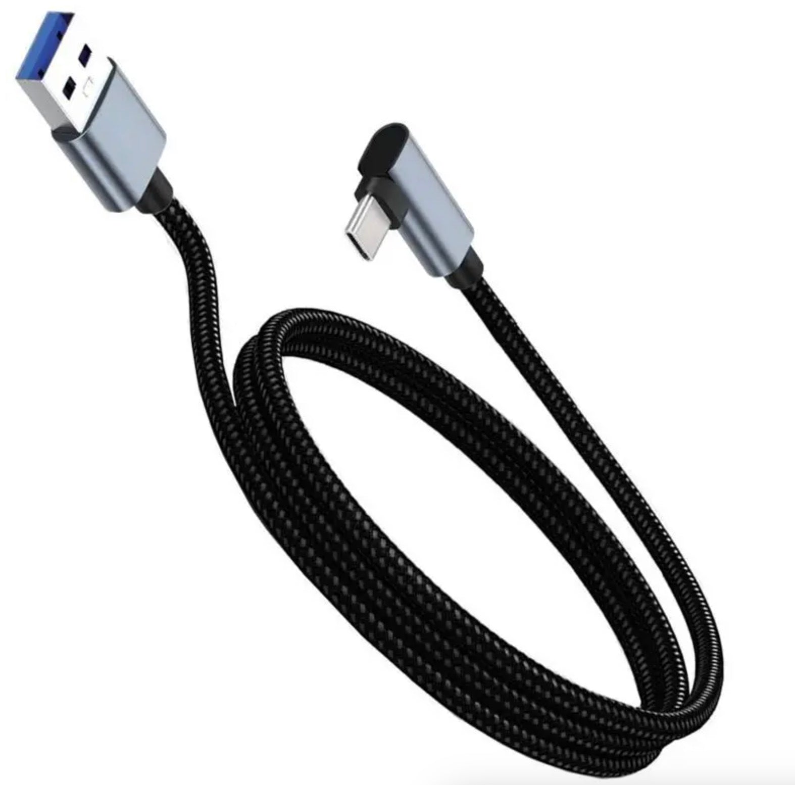 USB 3.0 (Type-A) Male to USB 3.1 (Type-C) 5GB Data Charging Angled Cable 5V 2A