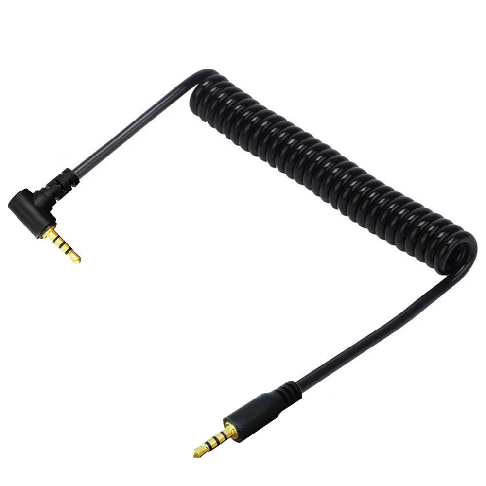 2.5mm 4 Pole to 2.5mm 4 Poe TRRS Stereo Headset Angled Audio Cable