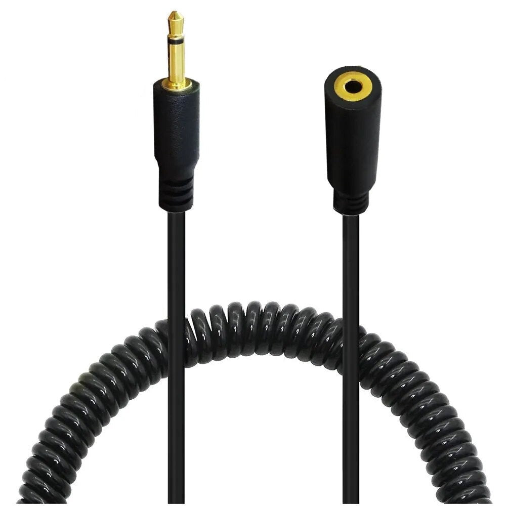 2.5mm Mini Mono Male to Female Coiled Audio Extension Cable