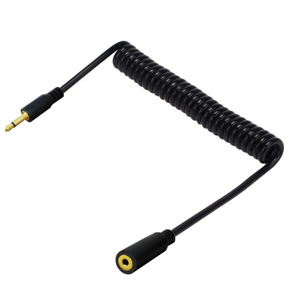 2.5mm Mini Mono Male to Female Coiled Audio Extension Cable