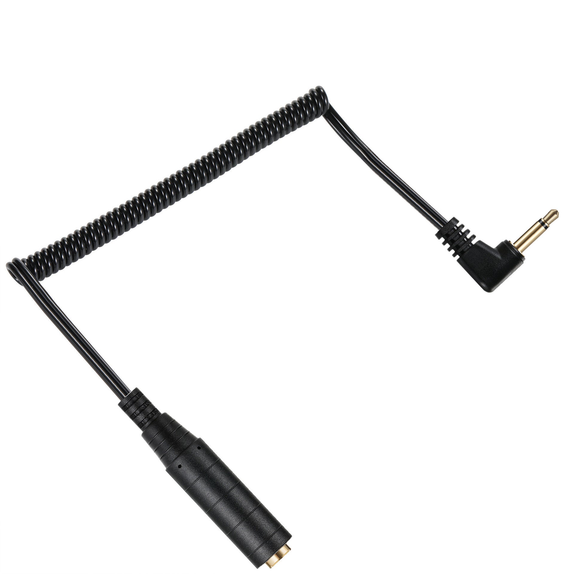 3.5mm Mono Male to 6.35mm Female Audio Coiled Extension Cable