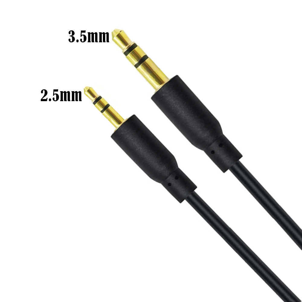 2.5mm to 3.5mm 3 Pole Aux Audio Cable 1.5m