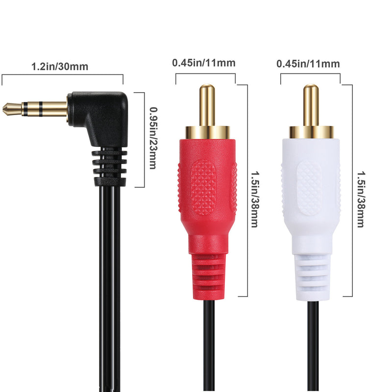 3.5mm Male to Dual RCA Male Audio Y Splitter Cable