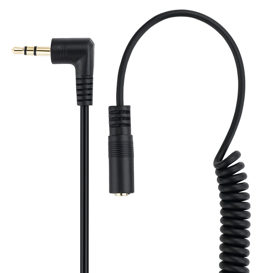 3.5mm 3Pole Male to Female Coiled Headset Audio Extension Cable