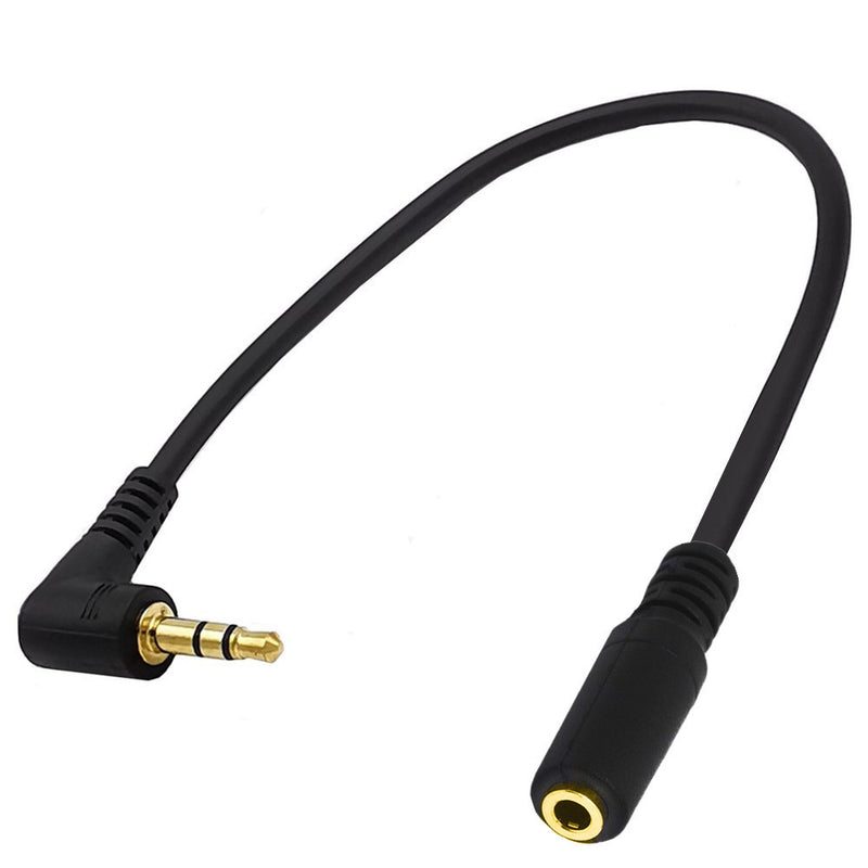 3.5mm Angled 3-Pole TRRS Male to 3.5mm 4Pole TRRS Female Stereo Cable
