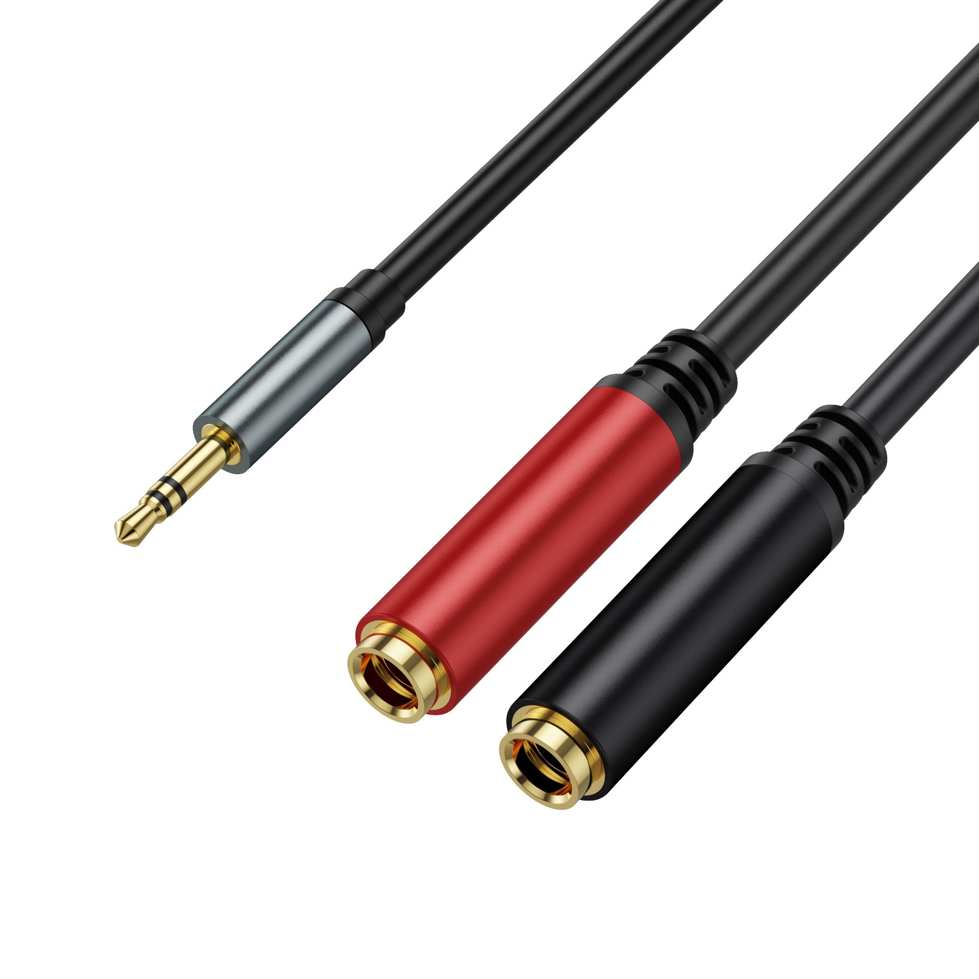 3.5mm to Dual 6.35mm Y Splitter Cable, 3.5mm 1/8" TRS Male to Dual 6.35mm 1/4" TS Female Stereo Audio Adapter for Headphone,Speaker,Home Stereo System