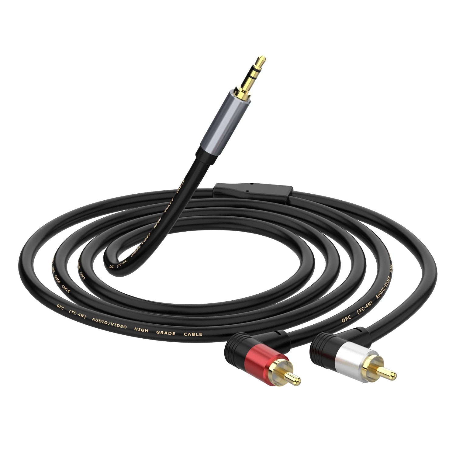 3.5mm to Dual RCA Phono Jack Headphone Stereo Y Splitter Cable 1.5m