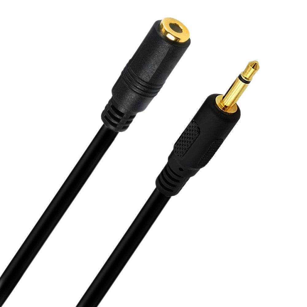 3.5mm 1/8" TS Monaural Mini Mono Male to Female Audio Cable 1.8m