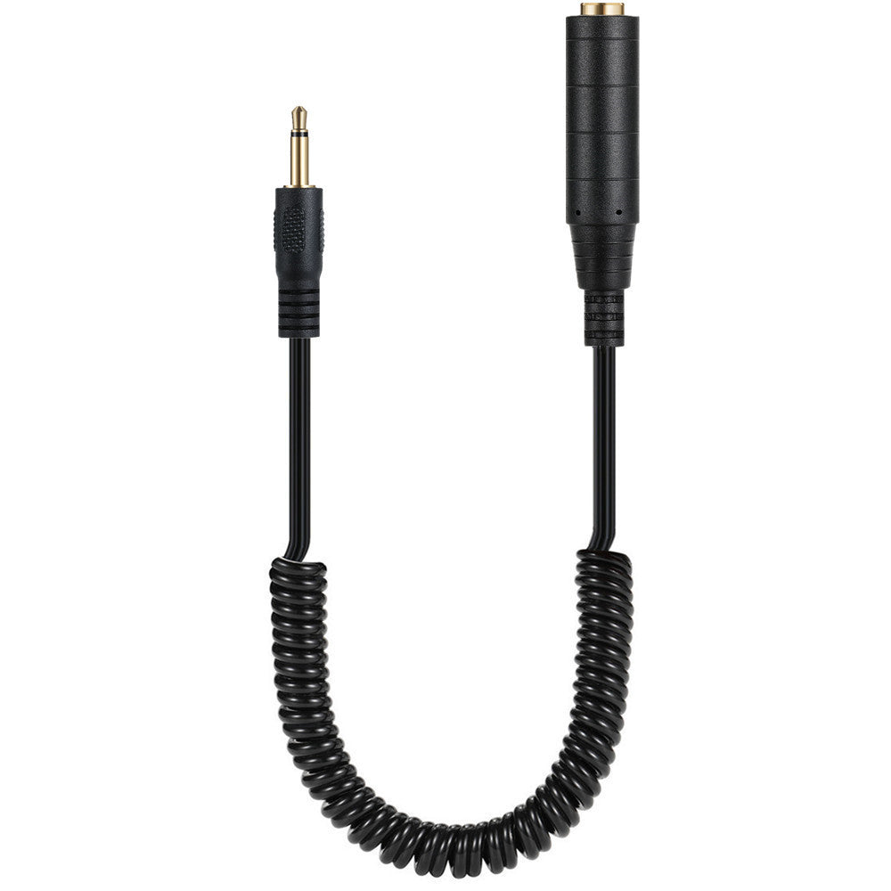 3.5mm Mono Male Single Chanel to 6.35mm Female Audio Coiled Extension Cable