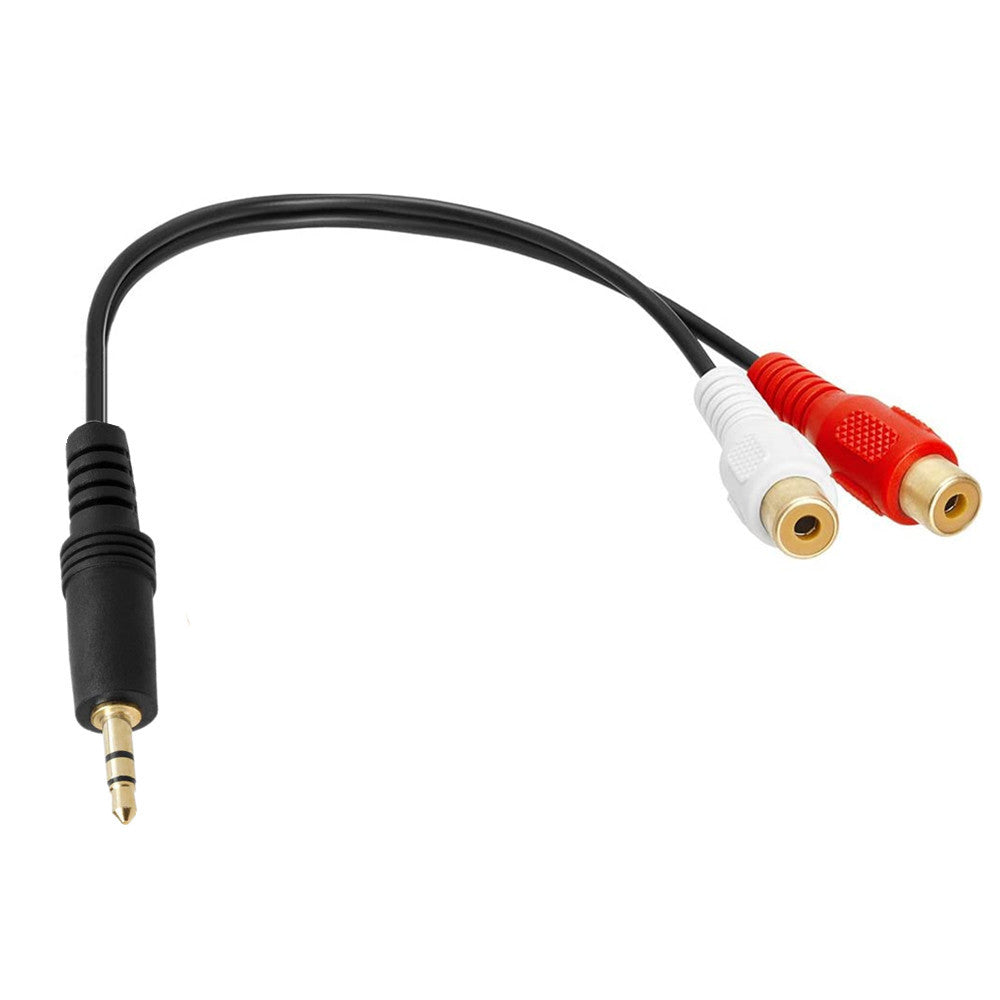 3.5mm Stereo Male to Dual RCA Female Red & White Audio Splitter Cable