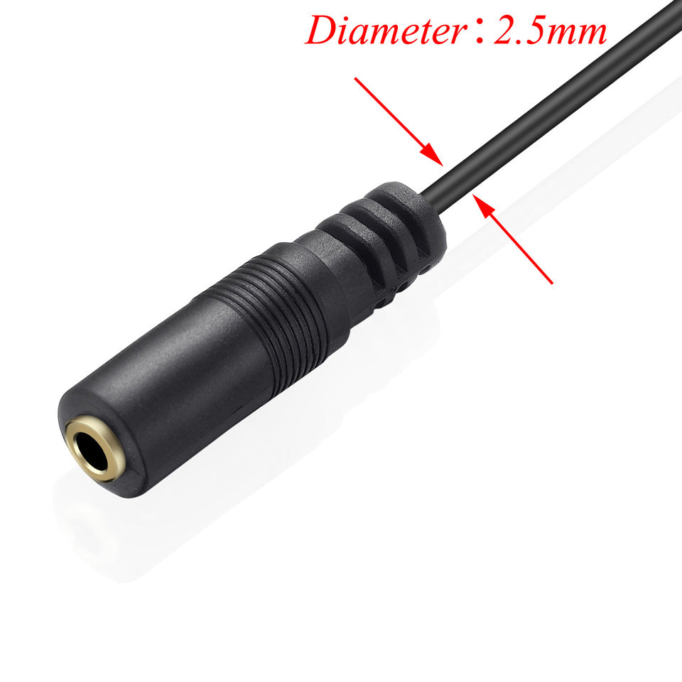 3.5mm 3Pole Male to Female Coiled Headset Audio Extension Cable