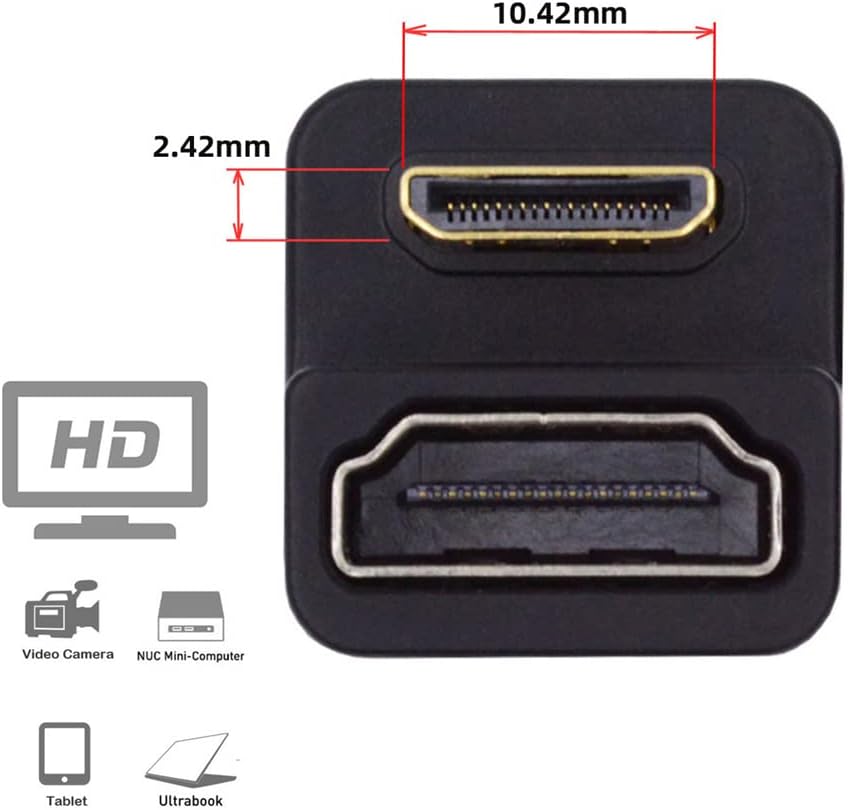 Mini HDMI 1.4 Male to HDMI Female Extension Adapter Converter