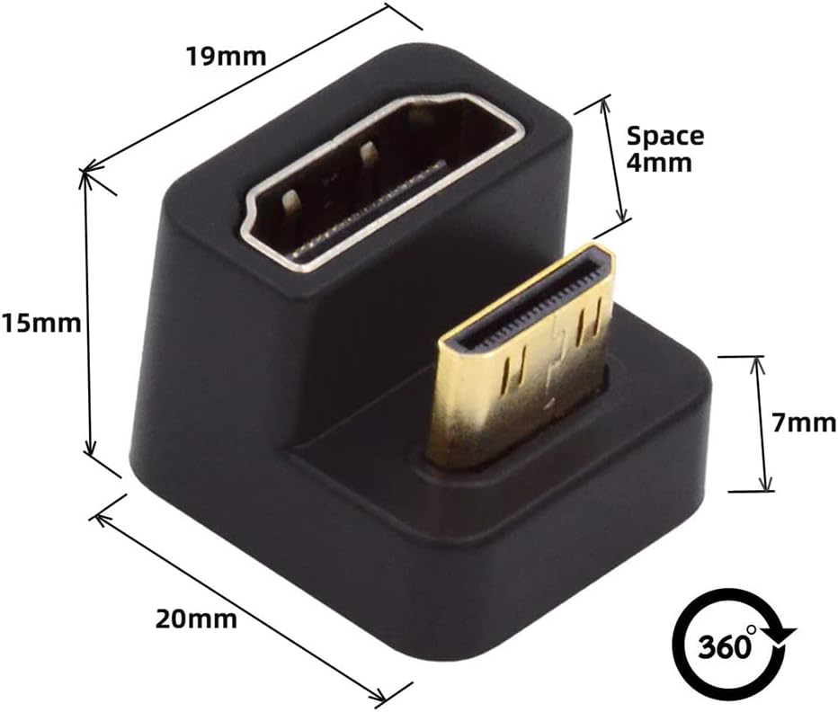 Mini HDMI 1.4 Male to HDMI Female Extension Adapter Converter