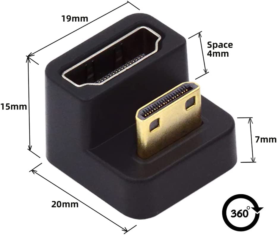 Mini HDMI 1.4 Male to HDMI Female Extension Adapter Converter