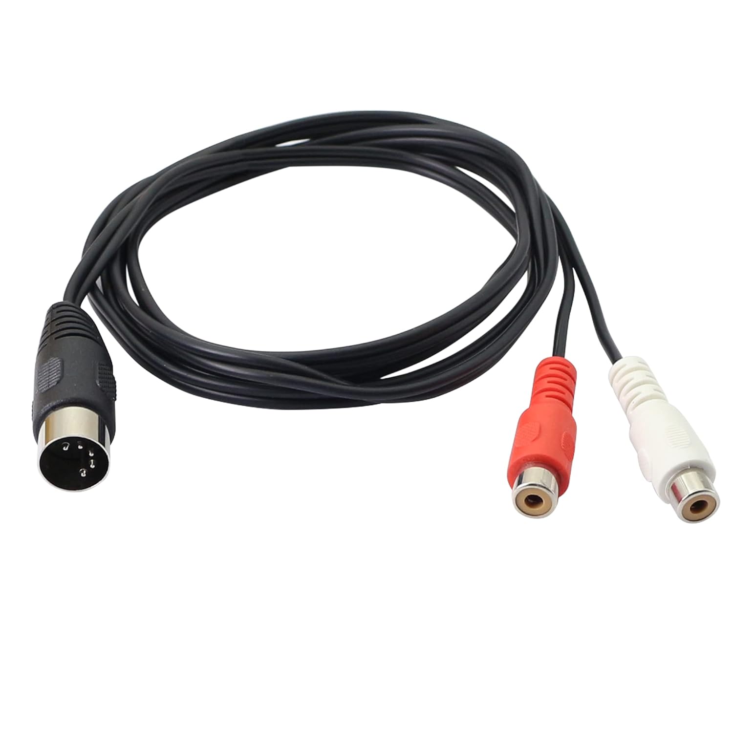 Din 5Pin Male to Dual RCA Female Audio Cable 1.5m