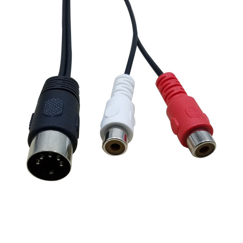 Din 5Pin Male to Dual RCA Female Audio Cable 1.5m