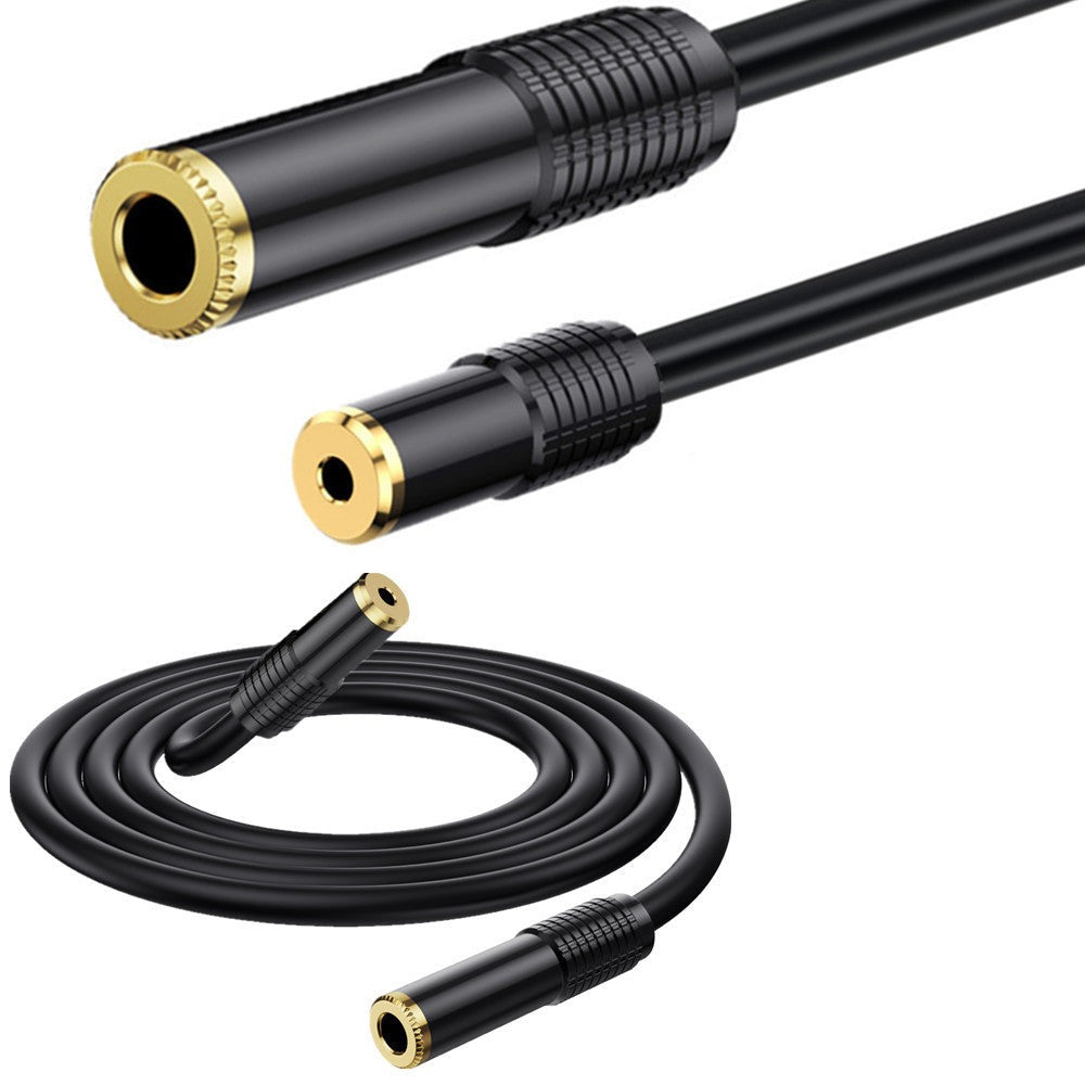 3.5mm to 6.35mm Stereo Audio Cable,6.35mm 1/4" Female to 3.5mm 1/8" Female TRS Bidirectional Extension Cable