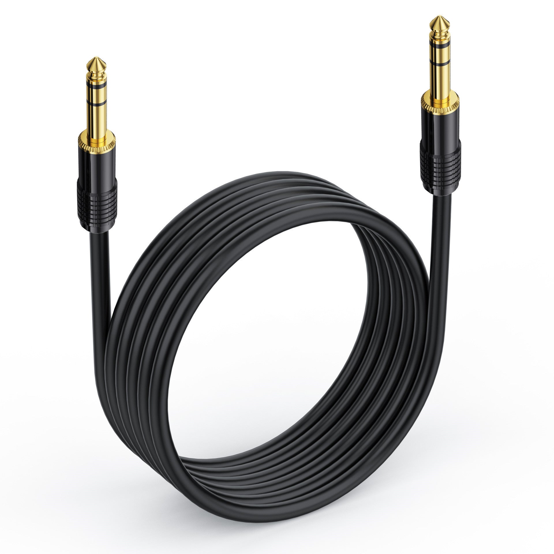 6.35mm TRS Guitar Cable, 1/4 inch 6.35mm to 6.35mm TRS Stereo Audio Interconnect Cord for Studio Monitor,Electric Guitar,Bass,Keyboard,Mixer,Amplifier,Speaker