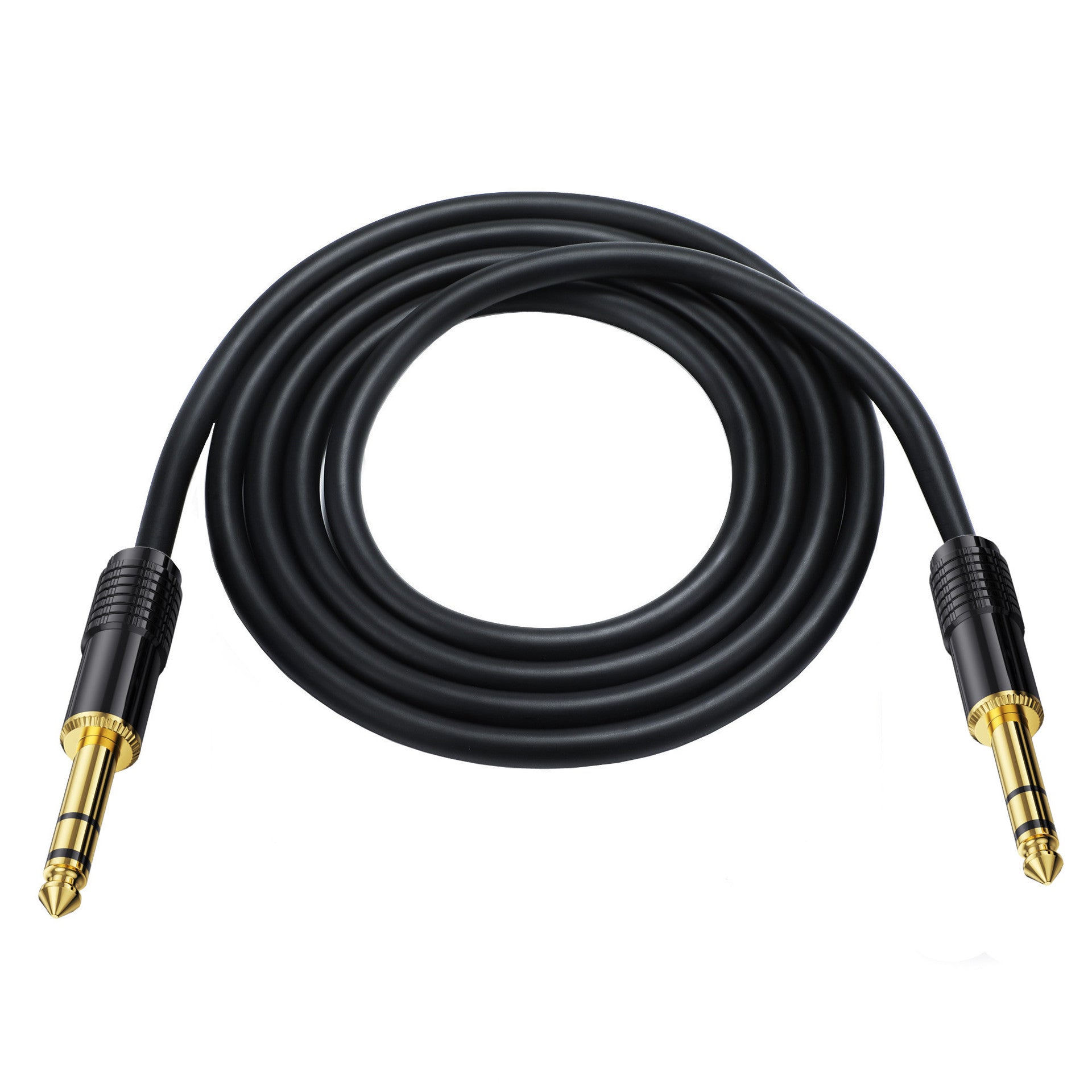 6.35mm TRS Guitar Cable, 1/4 inch 6.35mm to 6.35mm TRS Stereo Audio Interconnect Cord for Studio Monitor,Electric Guitar,Bass,Keyboard,Mixer,Amplifier,Speaker