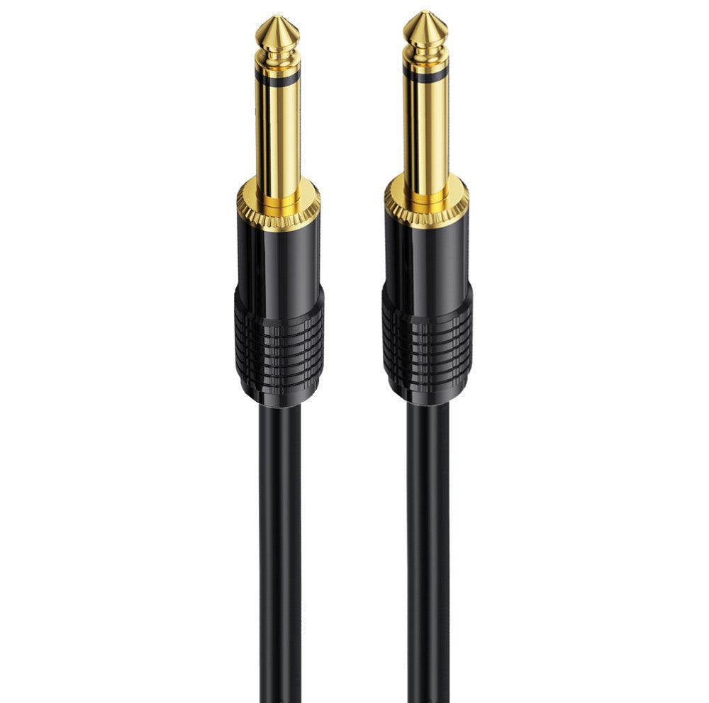 6.35mm Guitar Cable, 1/4" 6.35mm to 6.35mm TS Stereo Audio Guitar Instrument Cable for Bass AMP, Speaker, Patch, Pedal, Keyboard, Mixer, Amplifier