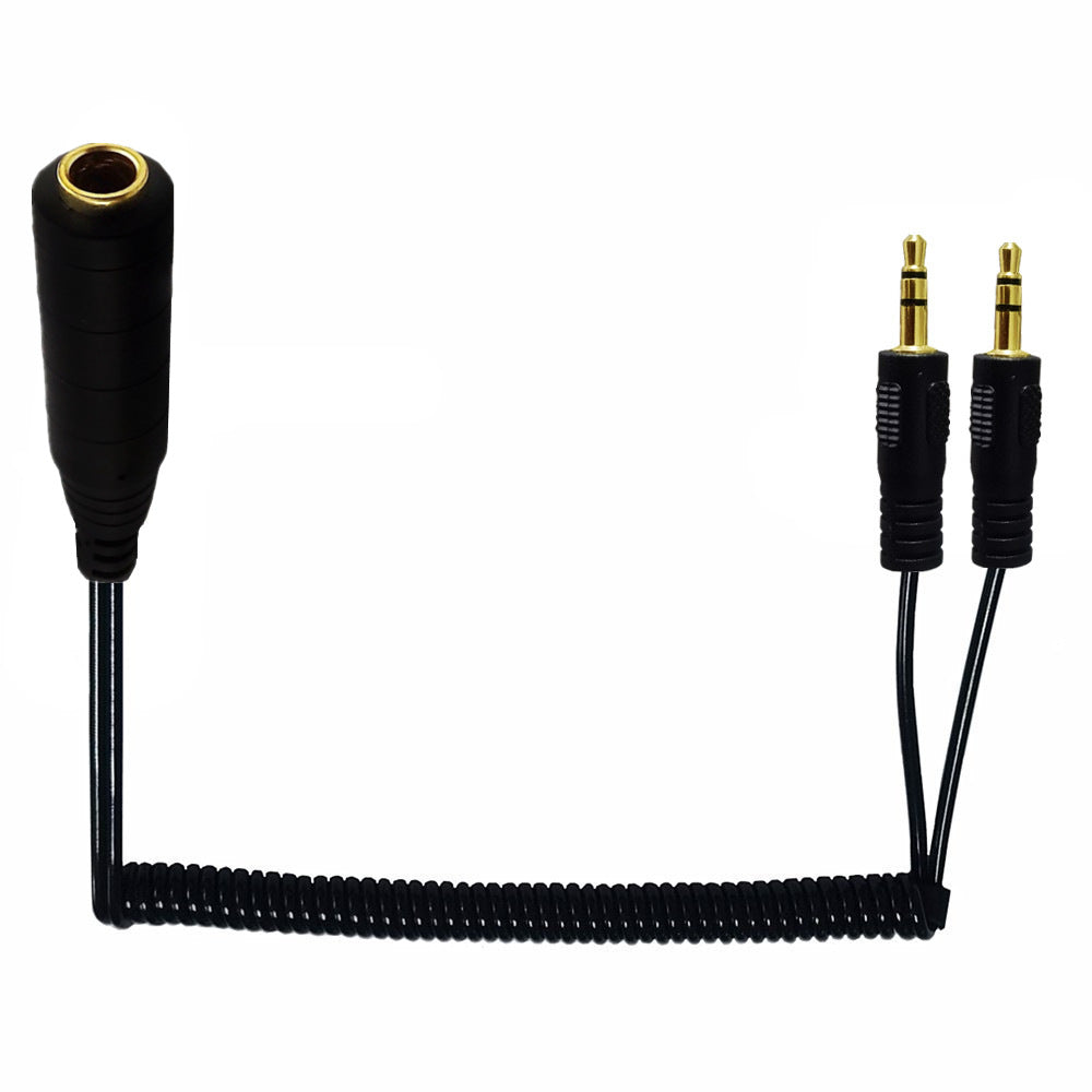 6.35mm 1/4 inch TRS Female to Dual 3.5mm Male Stereo Audio Y Splitter Cable