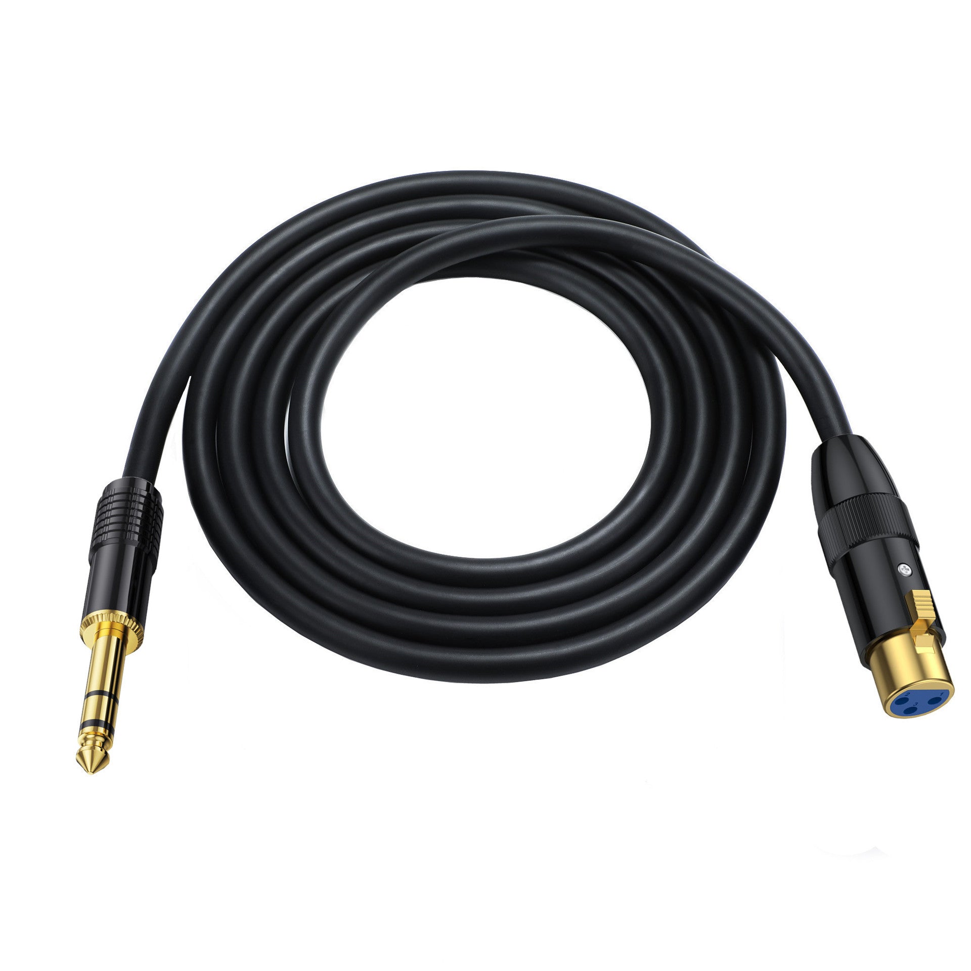 XLR Female to 1/4 TRS Microphone Cable, 6.35mm Stereo Jack to 3pin XLR Female Balanced Interconnect Microphone Cable