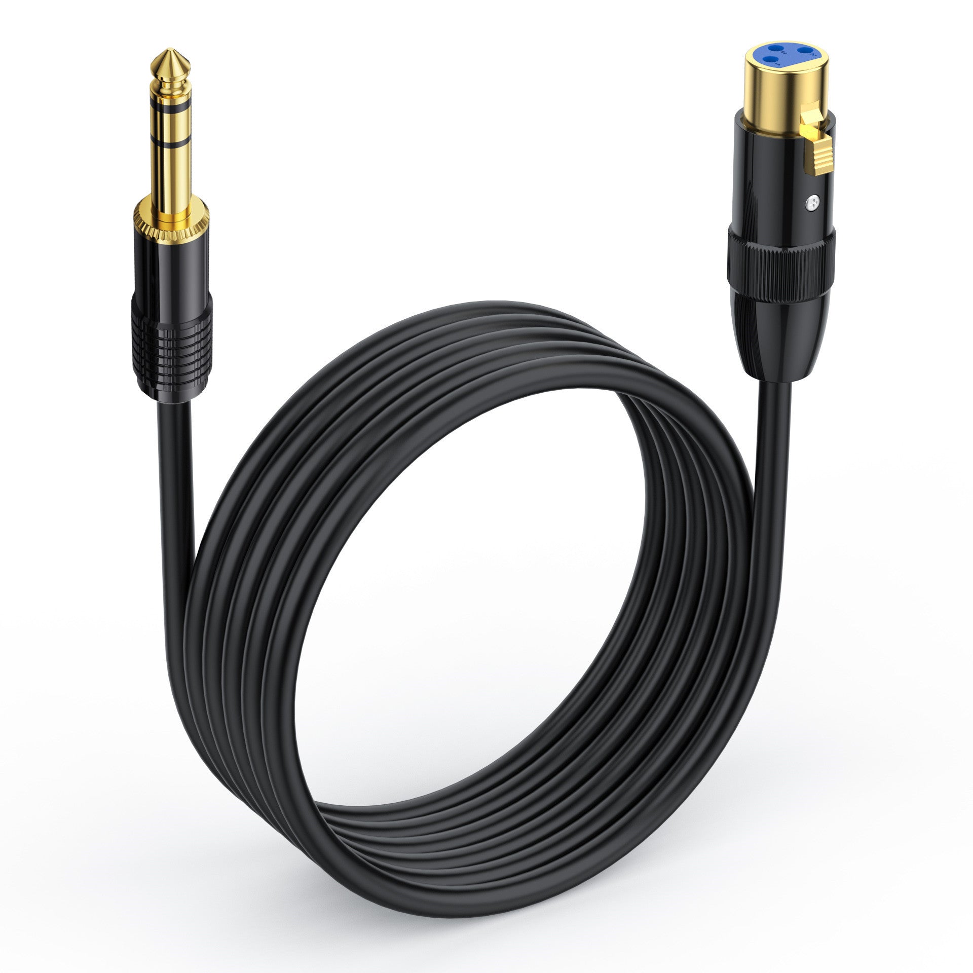 XLR Female to 1/4 TRS Microphone Cable, 6.35mm Stereo Jack to 3pin XLR Female Balanced Interconnect Microphone Cable