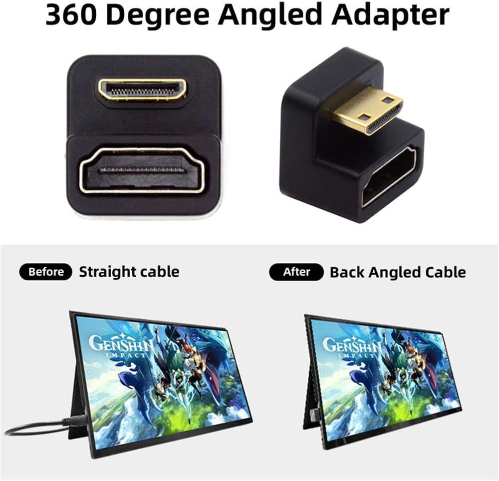 Mini HDMI 1.4 Male to HDMI Female Extension Adapter Converter