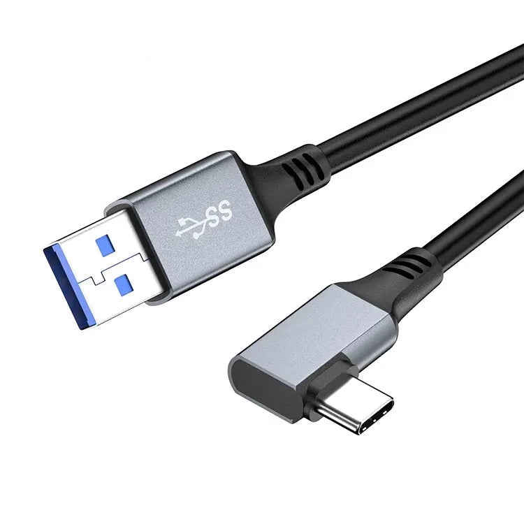 USB 3.0 Type A to 90 Degree Angled USB C VR Headset Cable 7m