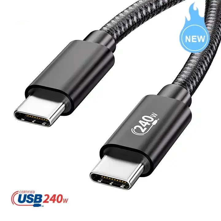 USB C to USB C Fast Data Charging Cable 240W 5A 3m