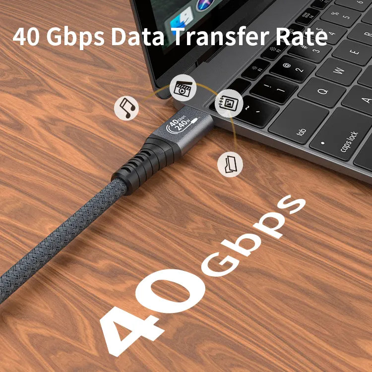 USB-C to USB-C USB 4.0 Cable 40Gbps 8K PD3.1 5A 240W 1m