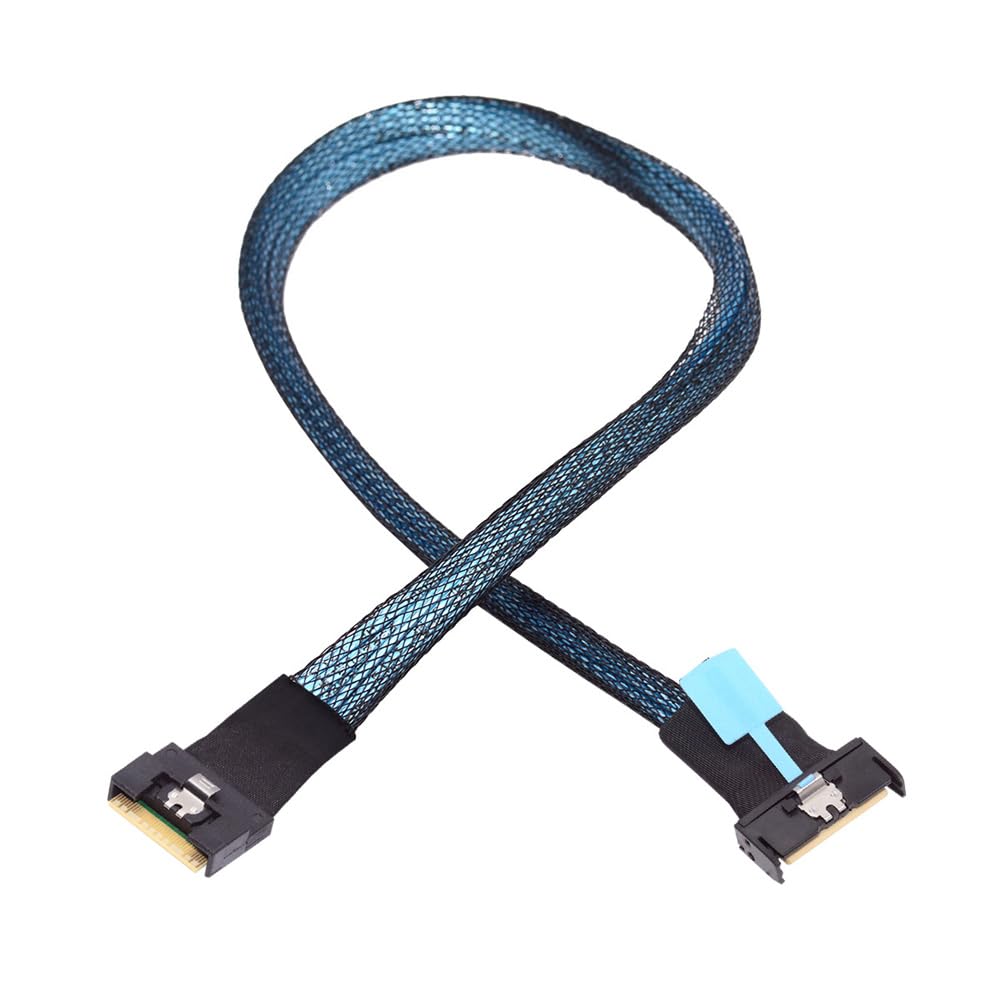 MCIO SFF-8654 SAS 4.0 74Pin Male to PCI-E Slimline 8i 74Pin Male PCI-E 5.0 Mini Cool Edge IO Extender Cable