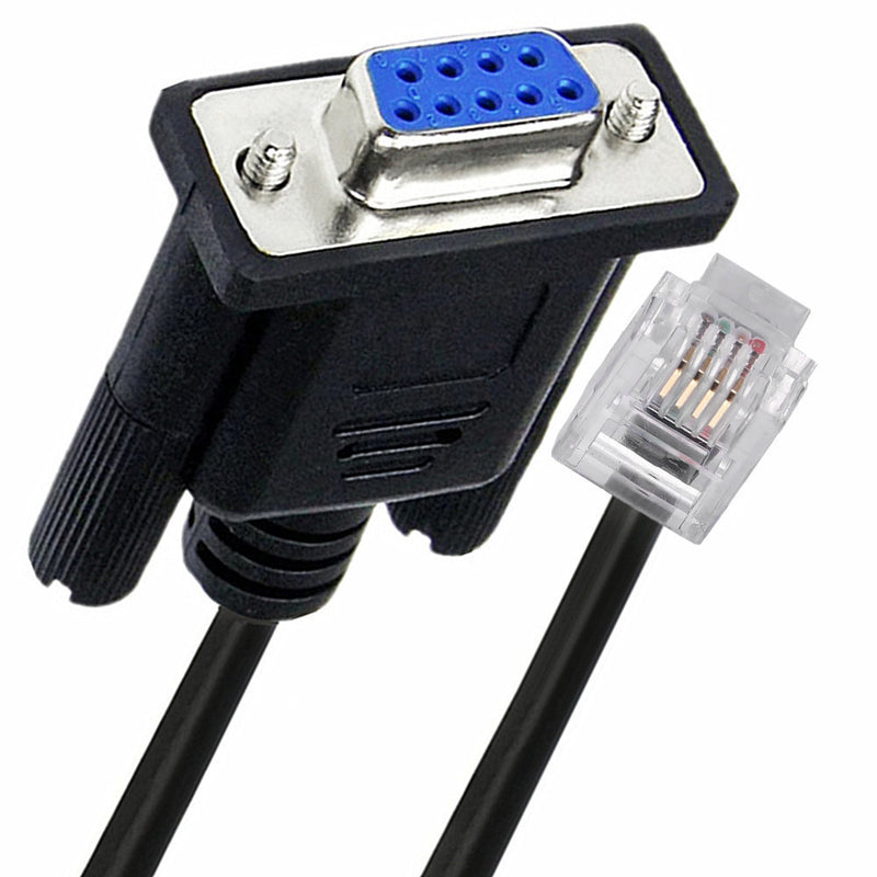 DB9 RS232 to RJ11 6P4C Serial Console Cable for APC AP7800 AP7900 RS23