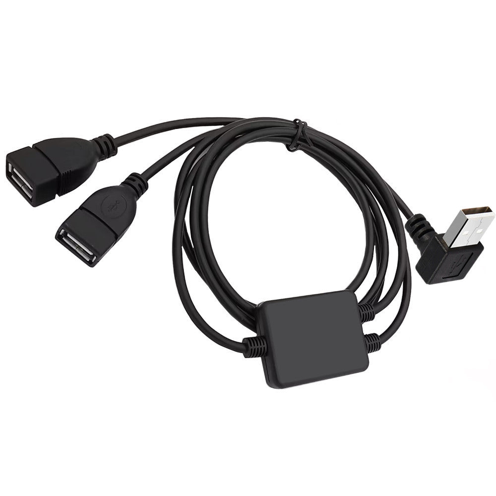 USB 2.0 A Male to Dual Female Extension Data Charging Cable Y Splitter 1m