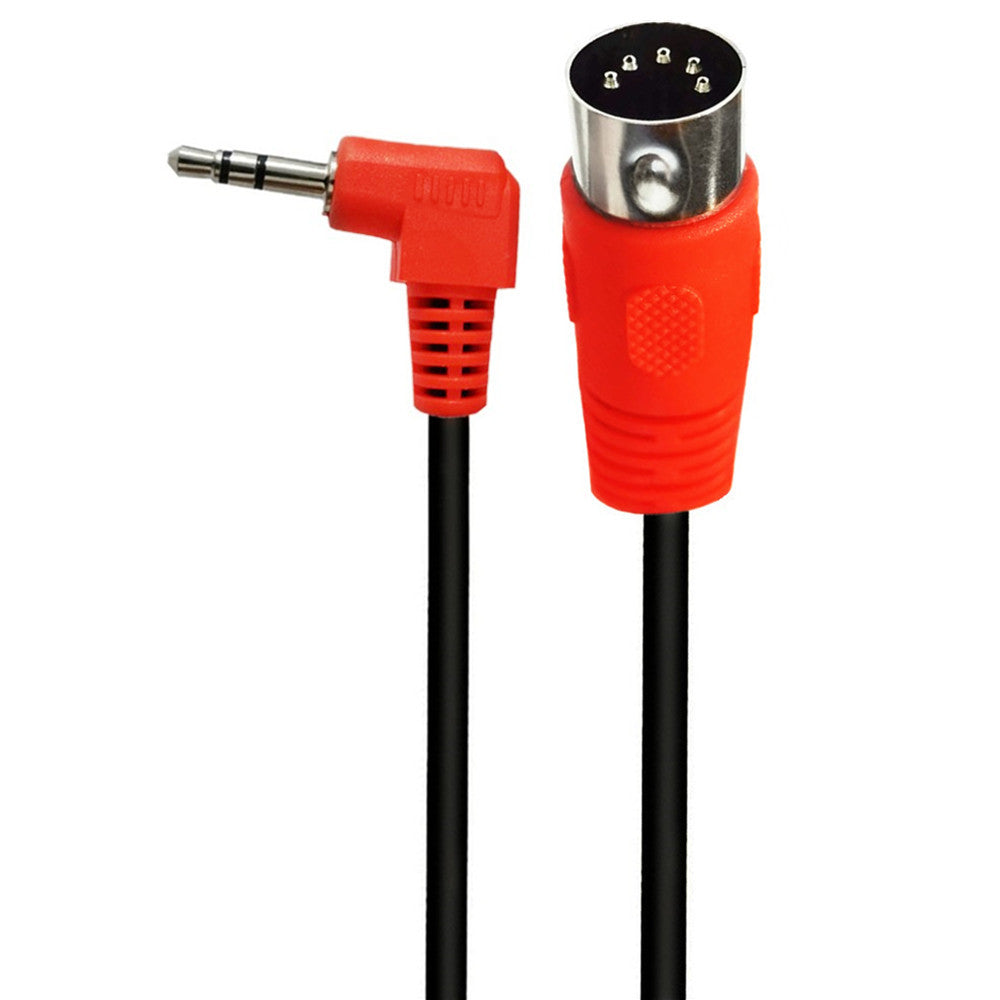 5-Pin Din Male to 3.5mm Angled AUX TRS Audio Cable