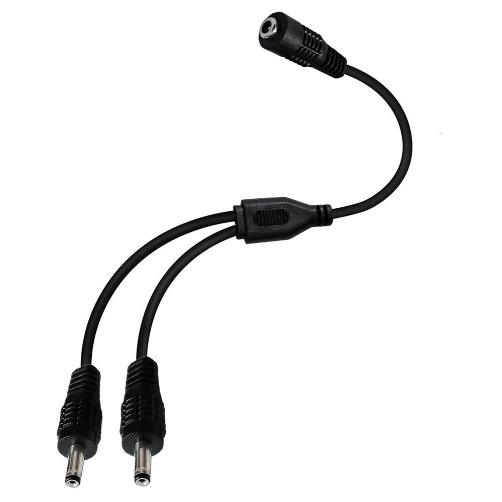 3.5mm x 1.35mm Female to Dual Male Charging Cable for CCTV Cameras LED Light Strip