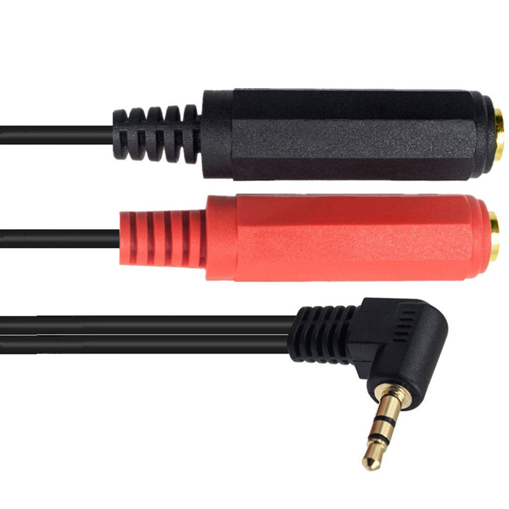 3.5mm Male to 2× 6.35mm Female Y Audio Splitter Cable