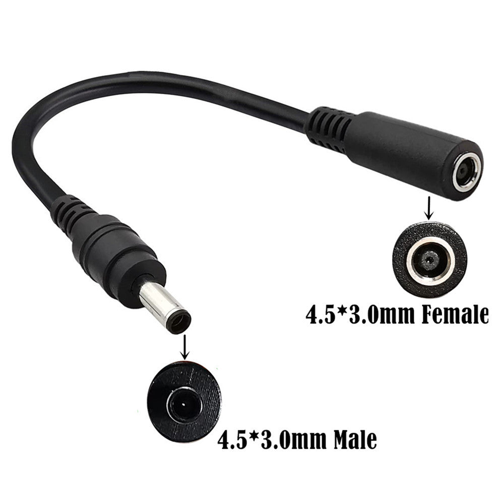 4.5x3.0mm Male to 4.5x3.0mm Female DC Power Cable 0.15m