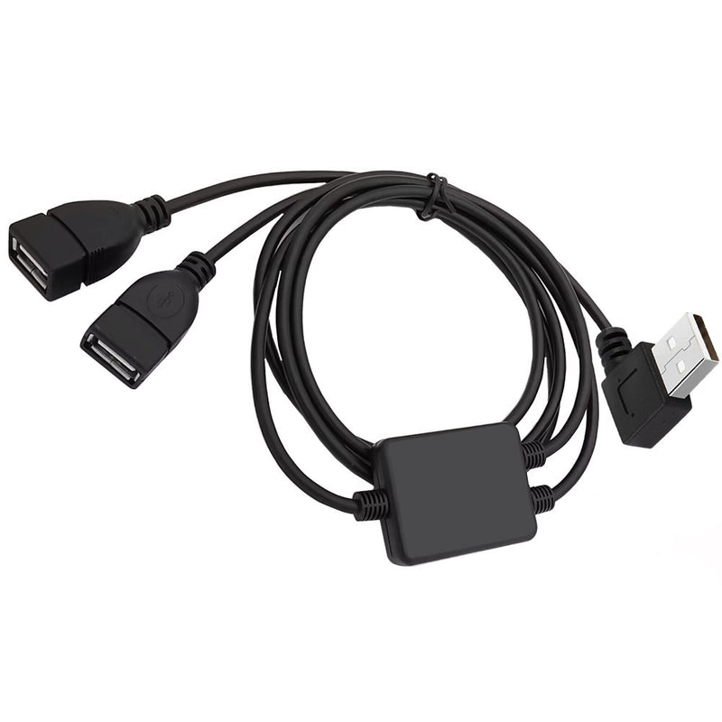 USB 2.0 A Male to Dual Female Extension Data Charging Cable Y Splitter 1m