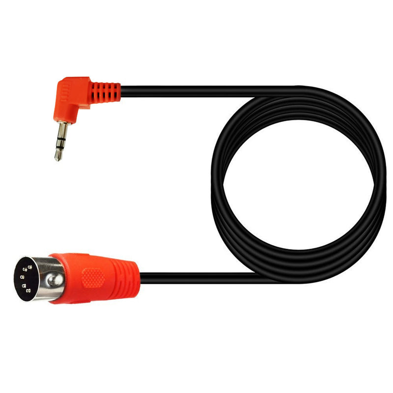 CME MIDI Cable 4-Pack - 1FT / 30cm, 5-pin DIN, Low-Profile - Mirrored 45-Degree Angled Ultra-Thin Plugs For Compact Spaces - Ideal For MIDI Interface
