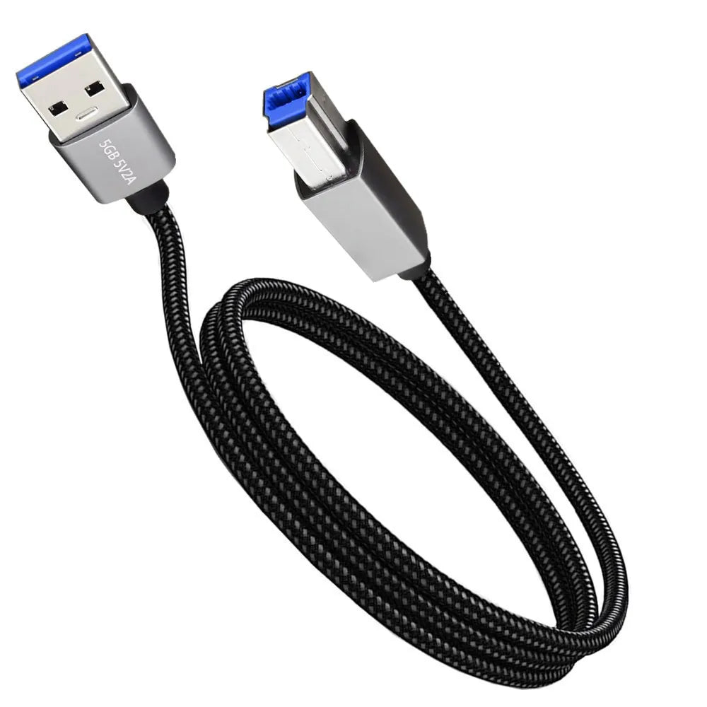 USB 3.0 A Male to Type B Male Super Speed Flexible Printer Cable