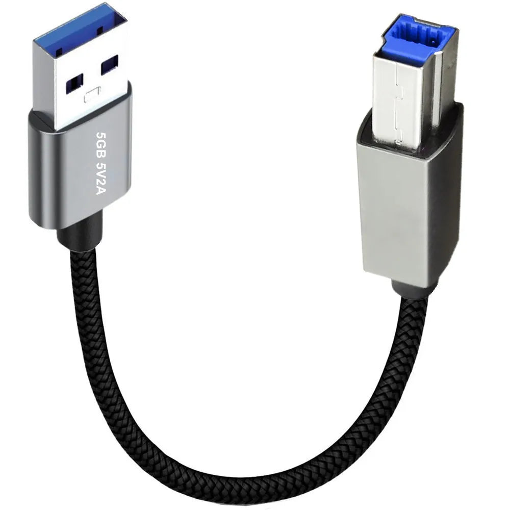 USB 3.0 A Male to Type B Male Super Speed Flexible Printer Cable