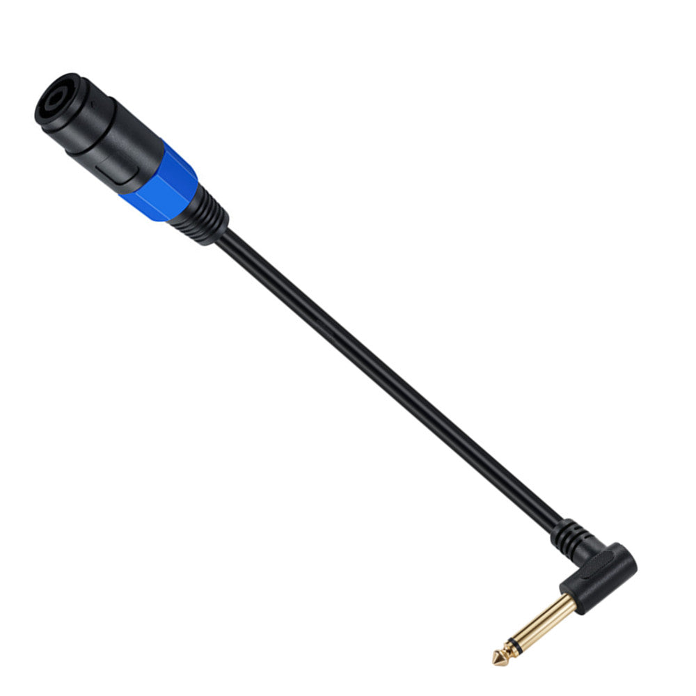 1/4" 6.35mm TS Male Angled Speaker Cable with Twist Lock 0.5m